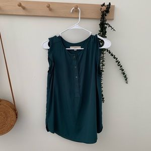 Teal sleeveless top